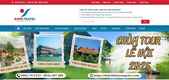 Đăng ký tour Phú Quốc 3 ngày 2 đêm của Kavo Travel qua website 