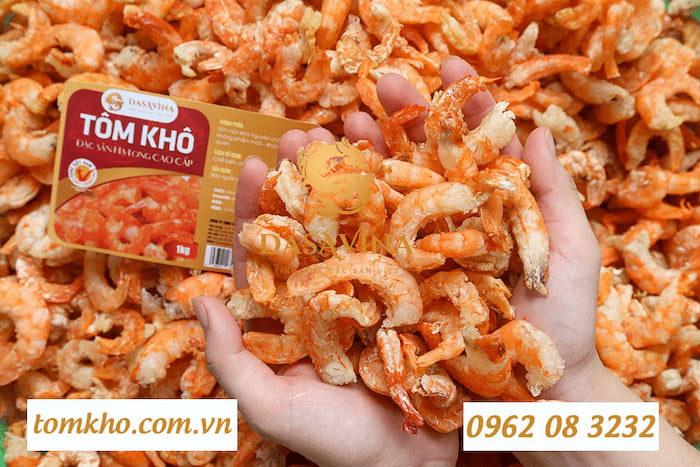 Tôm khô hiệu Bá Kiến thơm ngon, giàu chất dinh dưỡng