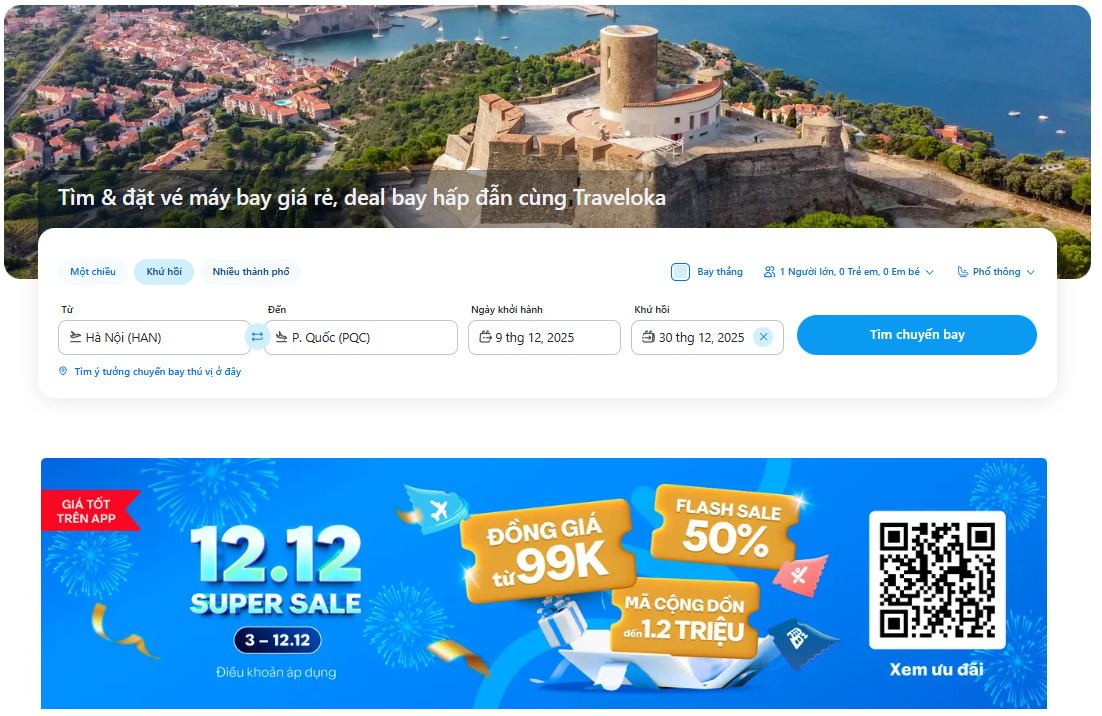 Săn vé máy bay Tết Vietjet cùng Traveloka